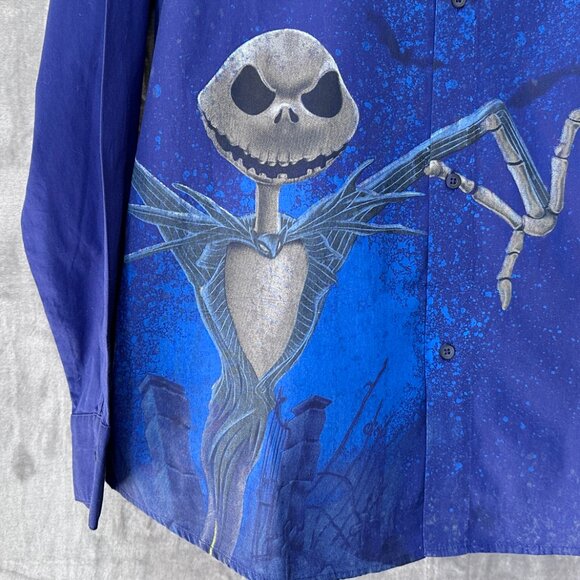 Disney Store The Nightmare Before Christmas Jack Skellington Button Down Sz XL - Picture 5 of 11